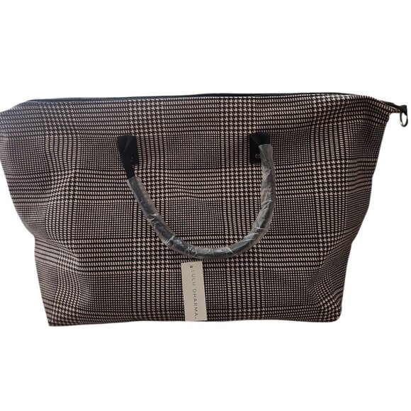 Lulu Dharma NWT Pink Plaid Frasier Weekender Bag - Picture 5 of 5